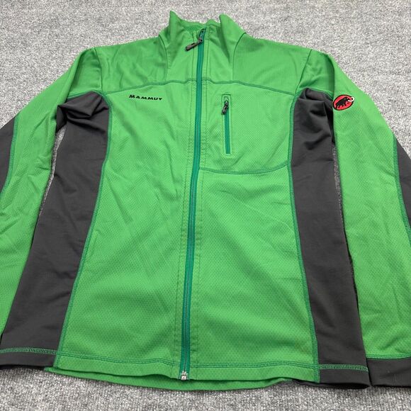 Mammut Soft Shell Stretch Full Zip Green Lightweight Jacket Mens Large - Picture 5 of 13